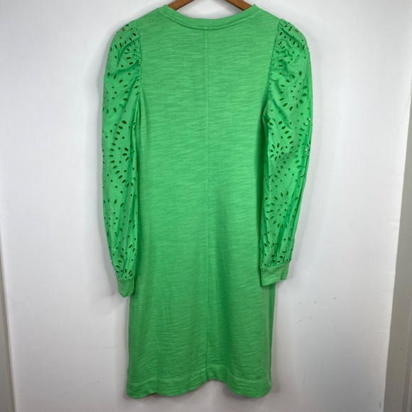 Lilly Pulitzer Jasona Eyelet Dress XS Lace Long Sleeve Kelly Green Easter Preppy - Picture 8 of 15
